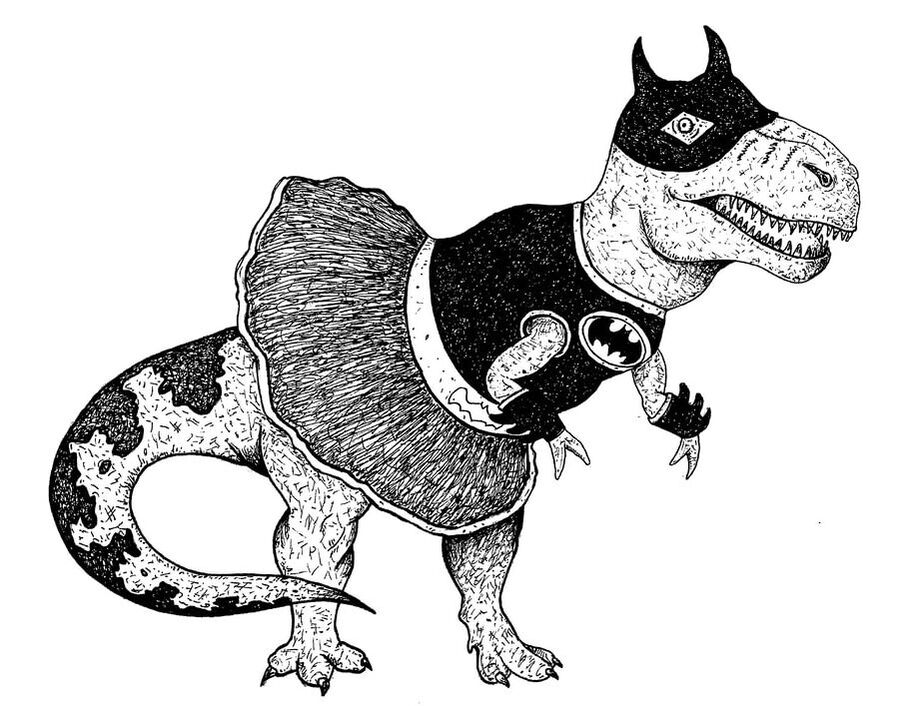 Hand-Drawn Dinosaur